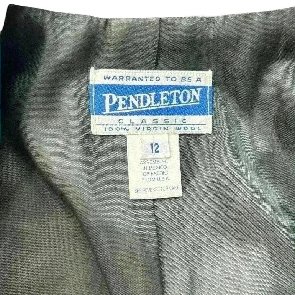 Pendleton Gray Wool Blazer Women's Size 12 Vintage Great Condition! - Picture 3 of 5